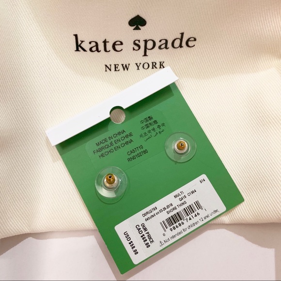 KATE SPADE CRAB MULTI SHORE THING EARRINGS - Picture 3 of 5